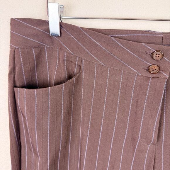 Vintage Retro Y2K Rockabilly Pin Up Pin Striped Stripe Pants Trouser Size 18 - Picture 2 of 6